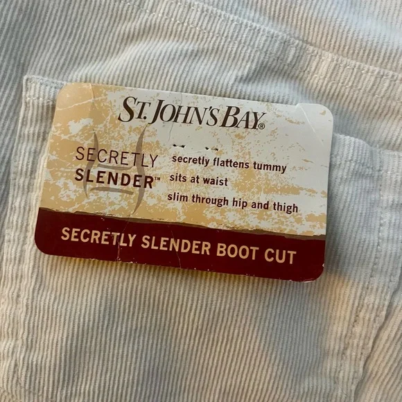 NEW St John’s Bay Secretly Slender Corduroy Pants Sz 10 - Picture 5 of 8